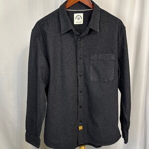 Men's Dark Charcoal Button-Up Shirt | 100% Cotton